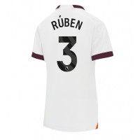 Manchester City Ruben Dias #3 Vieraspaita Naiset 2023-24 Lyhythihainen